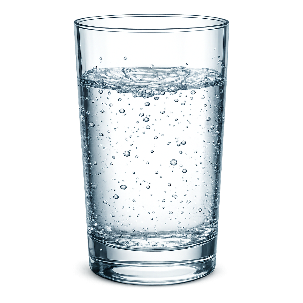 Ein Glas Quellwasser aus der Marienquelle