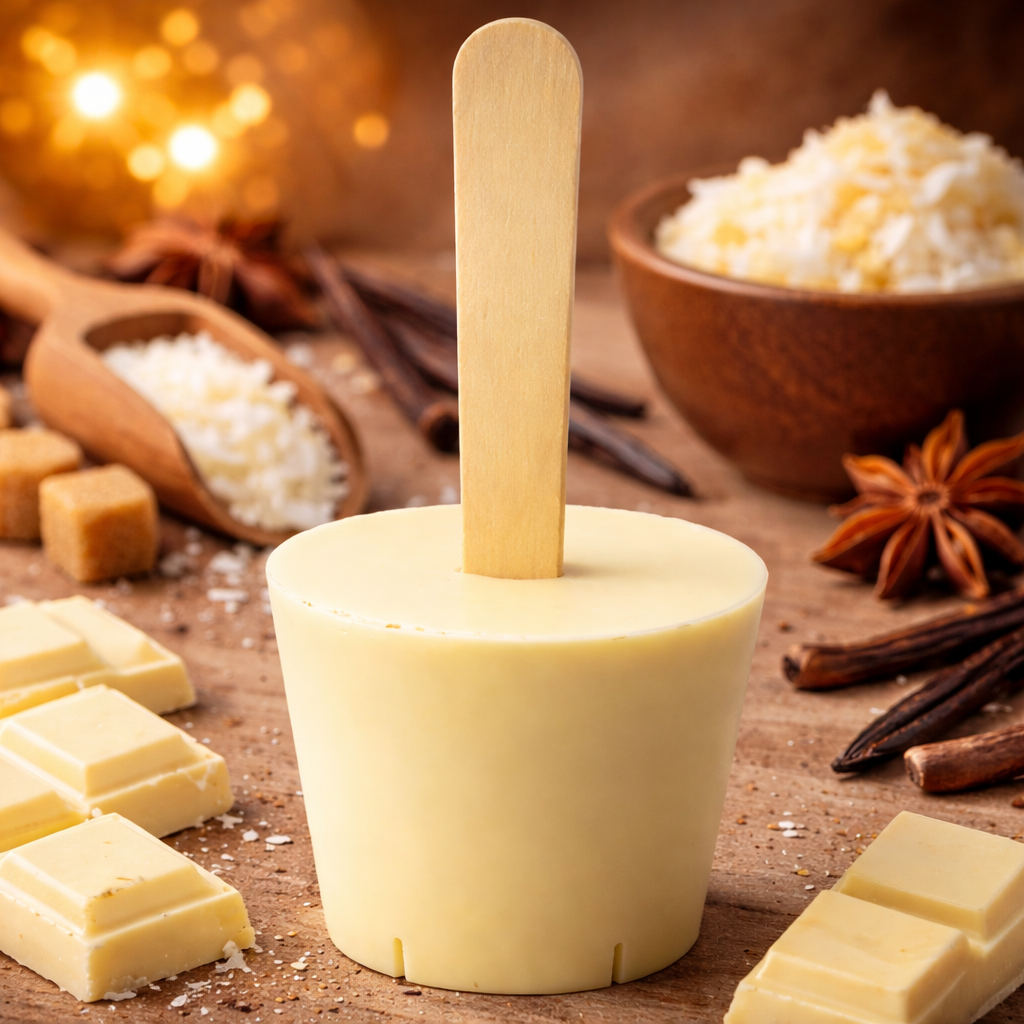 Trinkschokolade am Holzlöffel