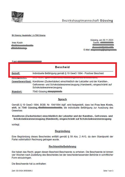 Update Woche 27.11.- 3.12. 2023 · Befähigung ist positiv