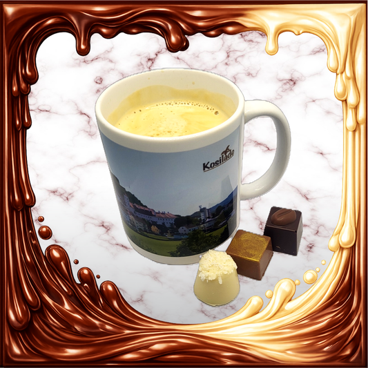 3 Pralinen mit Haushäferl Kaffee