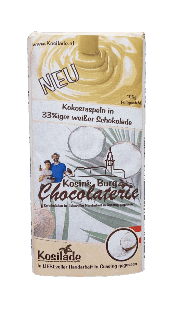Kokos • Weiße Schokolade • Ganze Tafel