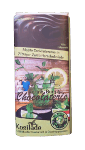 Mojito Creme Zartbitterschokolade • Gefüllte Tafel