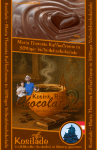 Maria-Theresia-Kaffee-Creme Vollmilchschokolade • Gefüllte Tafel