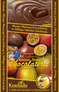 Mango- Maracuja-Cremefüllung in Vollmilchschokolade • Gefüllte Tafel