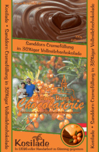 Sanddorn-Cremefüllung in Vollmilchschokolade • Gefüllte Tafel